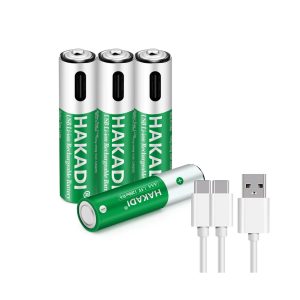 Batería Pila AAA Recargable Usb 600mah Pack X4