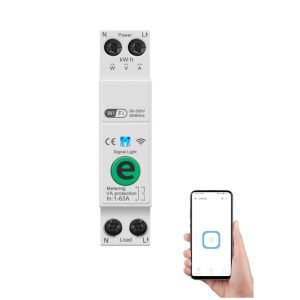 Llave Térmica Disyuntor Wifi Medidor Consumo EweLink