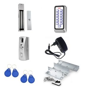 Kit Cerradura Magnética 600lbs Con Teclado Uso Exterior
