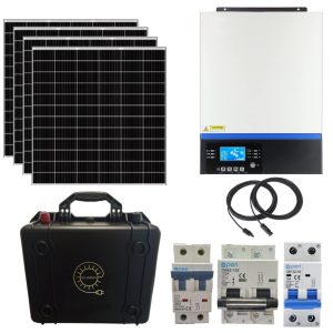 Kit Solar Fotovoltaico Inversor 3000w/4 Paneles 300w/2 Baterías Litio