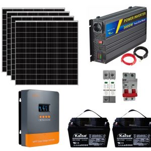 Kit Solar Fotovoltaico Inversor 3000w/4 Paneles 300w/2 Baterías Litio