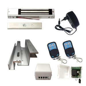 Kit Cerradura Magnética Blindex 600lbs Apertura Con Control