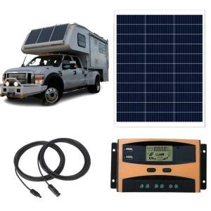 Kit Solar Carga Bat Panel 80w + Regulador 20 A Puertos Usb