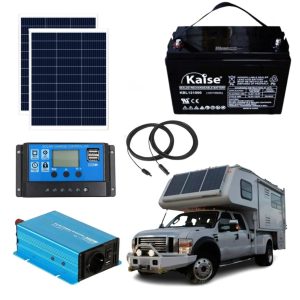 Kit Fotovoltaico Camping 1000w/día 200w Paneles 100a Bat Gel