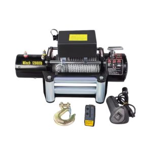 Malacate Guinche Sacapeludo Eléctrico 12000lb 12v (5443kg)