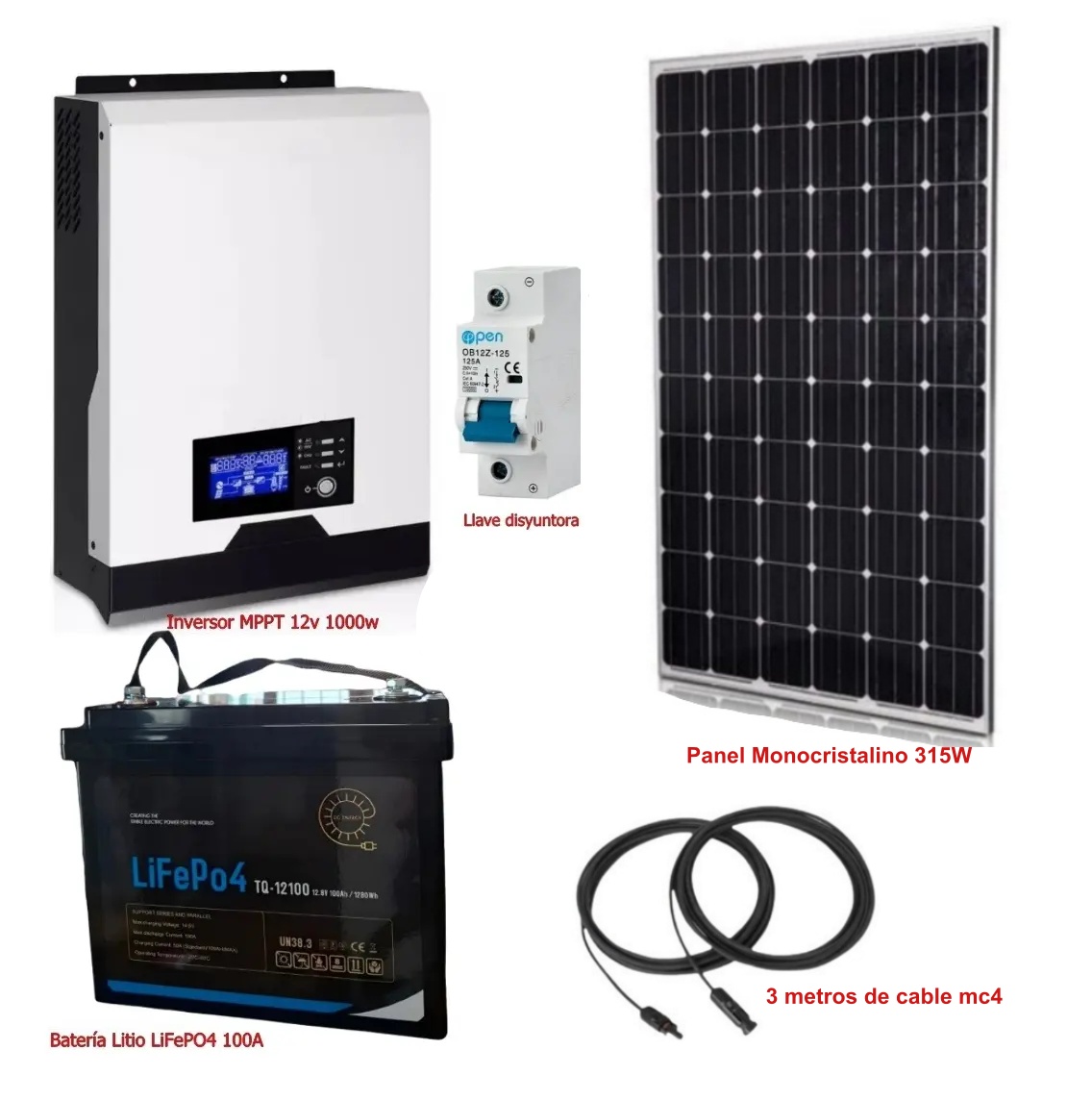 Kit Solar Fotovoltaico Frigobar Litio - Imagen 2